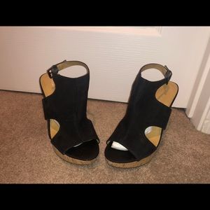 Franco Sarto Black Wedges